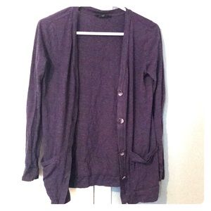 Purple cardigan